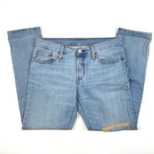 Levis 501 CT Customized Tapered Light Wash Distressed Patchwork Jeans Mens 31